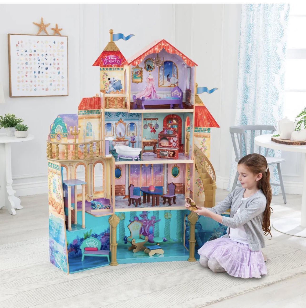 Kid Kraft Disney Princess Ariel Castle Doll House Kid Kraft