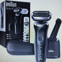 Braun series 7. 7085 cc flex, rechargeable, wet and dry men’s electric shaver with clean & charge station.