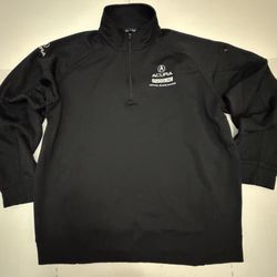 Pre Owned Excellent  Sport Tek Acura NSX  Michael Shank Racing MSR 1/4 Zip Pullover Track Jacket  Embroidered  Black White  Men Size 2XL 