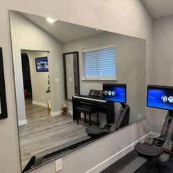 Huge 8-Foot Heavy-Duty Mirror – Gym Ready!