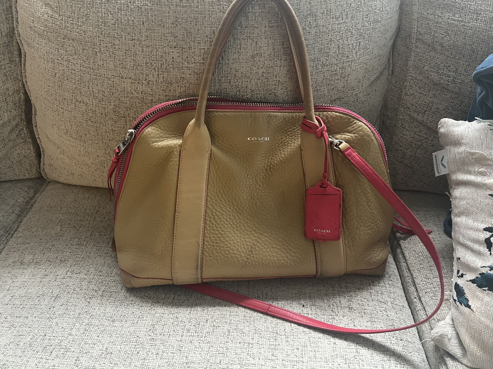 Authentic Leather Coach Bag