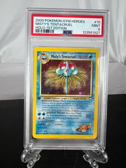 1st Ed. Misty’s Tentacruel #10 with a Fresh Slab PSA Mint 9 Grade