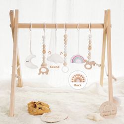 Wooden Baby Play Gym Toy For Infants 