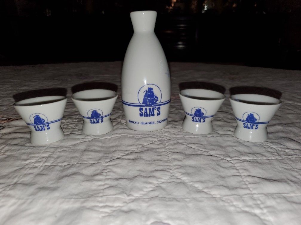 Vintage Ceramic Sake Set From Japan