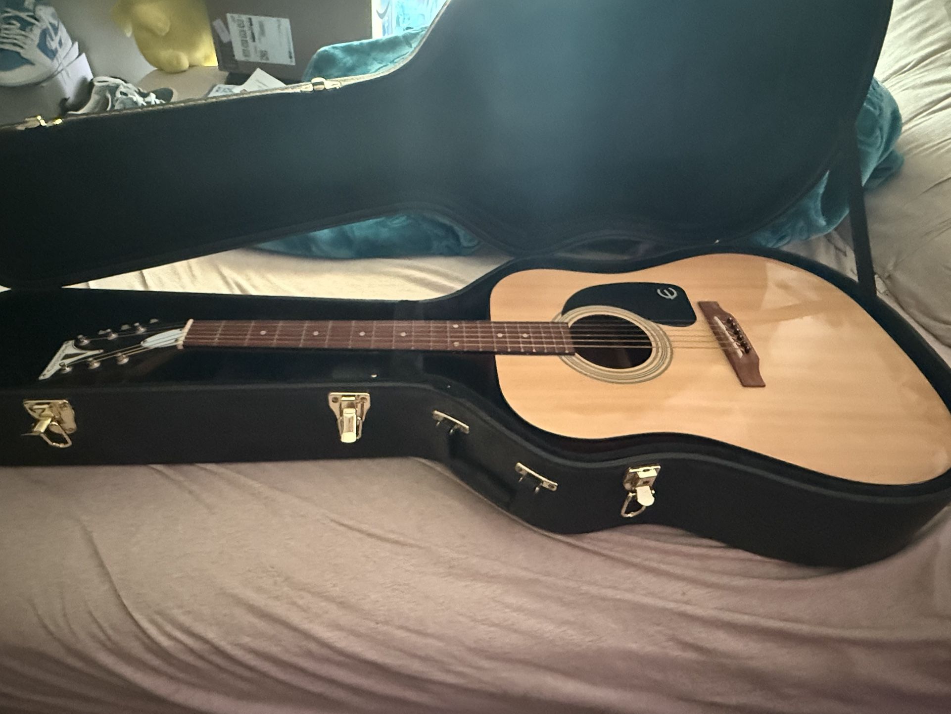 Epiphone Acoustic Guitar and Hard Case