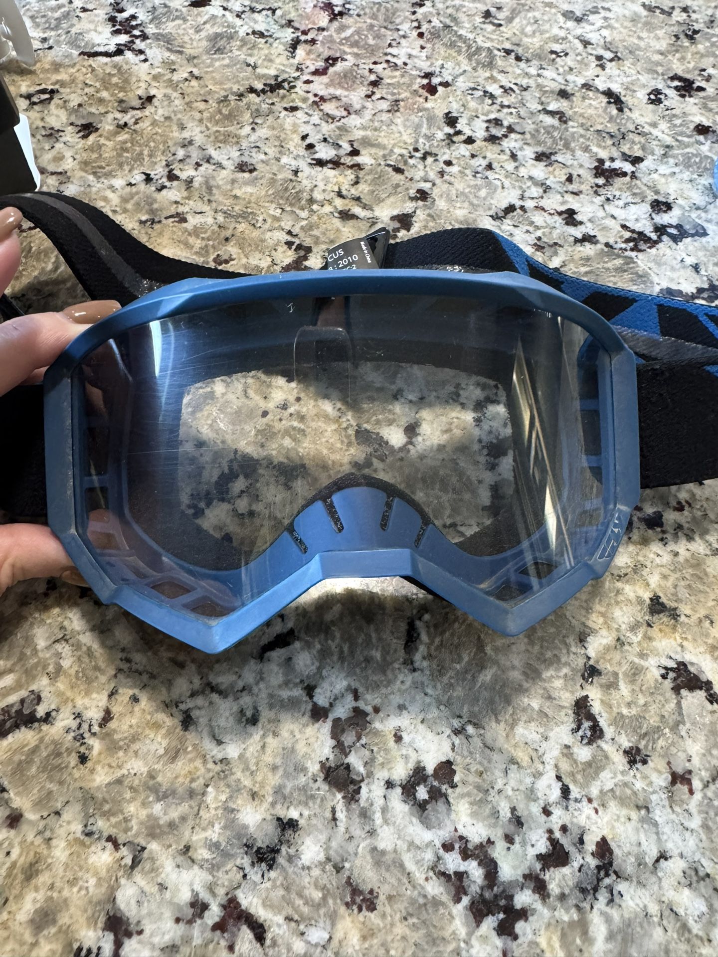 FLY RACING Focus Goggles for Motocross, Off-Road, ATV, UTV, and More (Blue with Clear Lens)