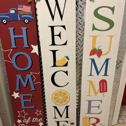 new Wooden Sign Board, Porch Board Welcome Sign And Porch Leaner For Front Door Porch Deck