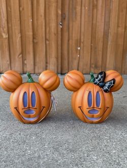 Disney Mickey & Minnie Halloween Pumpkin Set