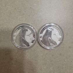2019 American Bold Eagle 2 Oz 999.9 Silver Coin.  $95 Each 