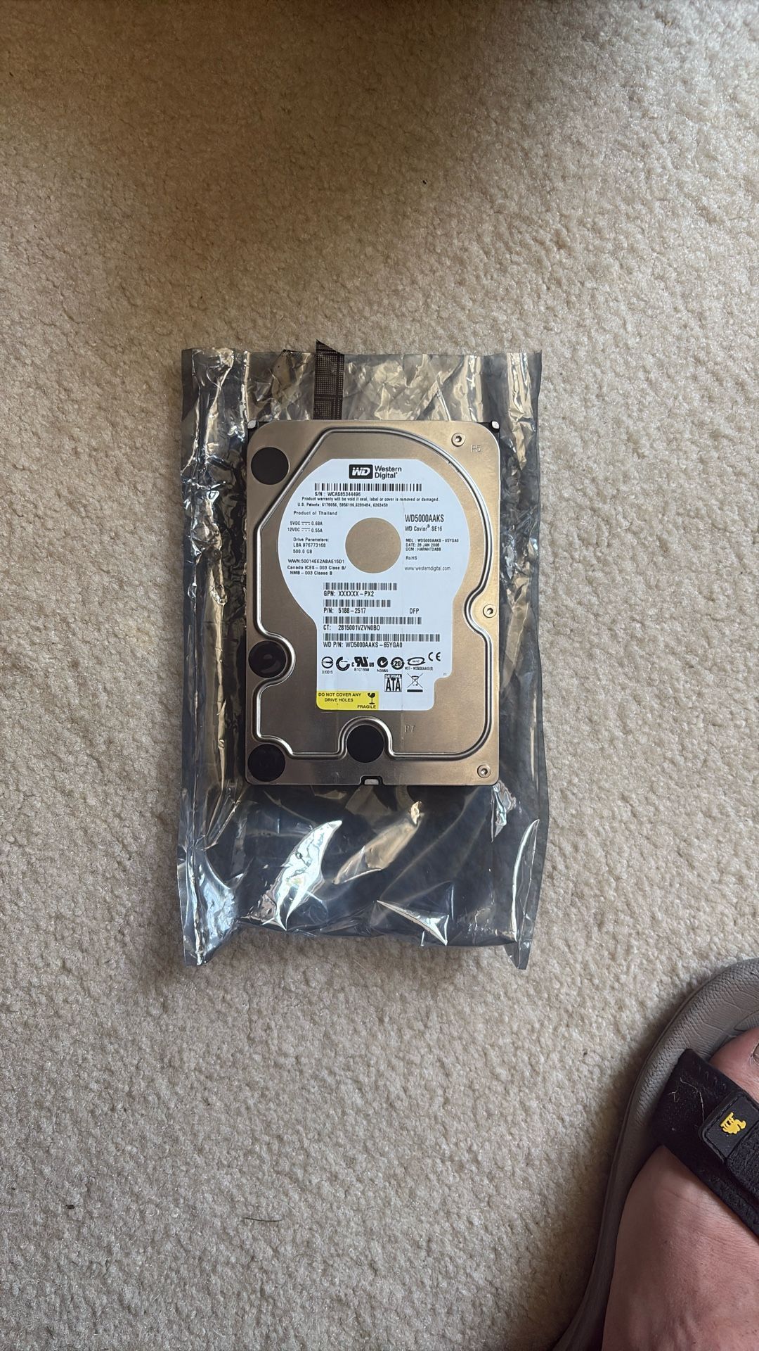 500 GB HDD WD caviar