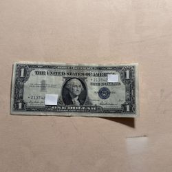 • Starred Silver Certificate --Series 1957--One Dollar