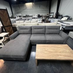 2pc Gray Sectional
