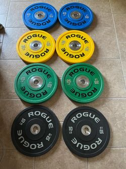 Rogue urethane Olympic weight plate set 230lbs