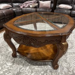 Wooden Table Glass 