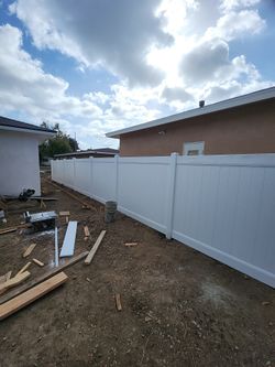White Vinyl Fence 