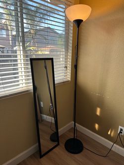 Mirror and lamp