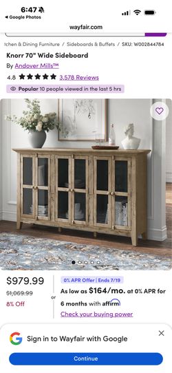 Rustic Shores 6 Door Accent Cabinet