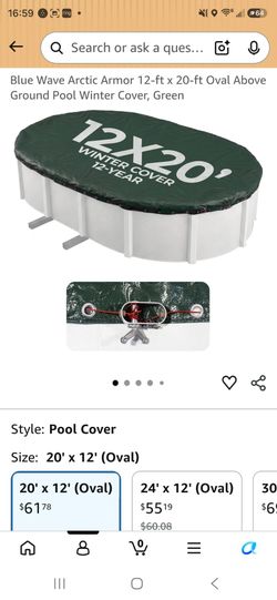 Oval pool cover