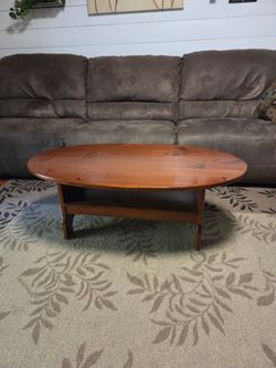 Vintage oval coffee table