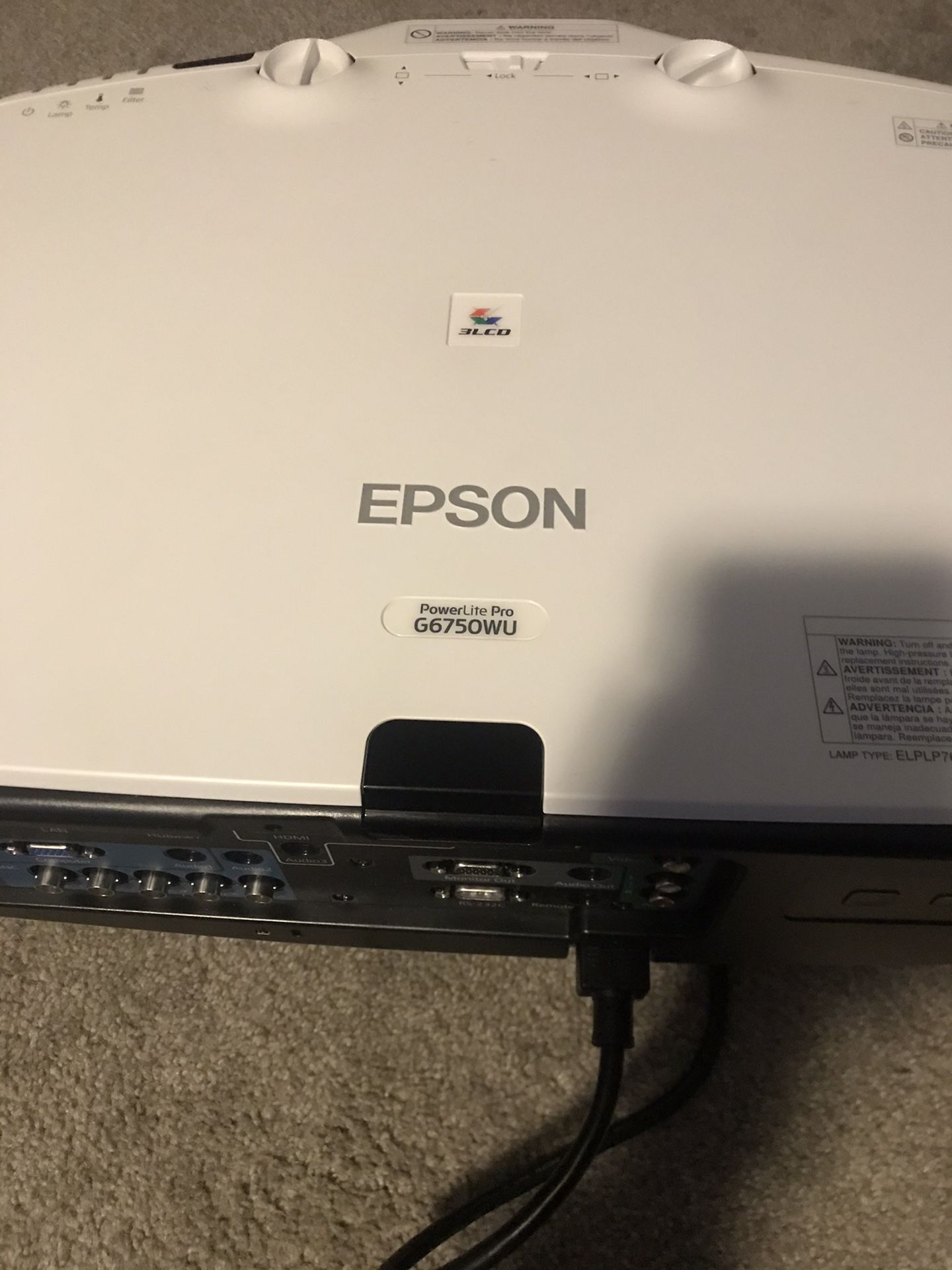 Screen projector EPSON G6750WU
