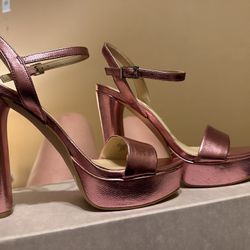 Metallic Pink Jessica Simpson Platform Heels