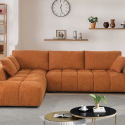 Lounge Style L-shaped Modular Chaise Sectional Sofa Couch