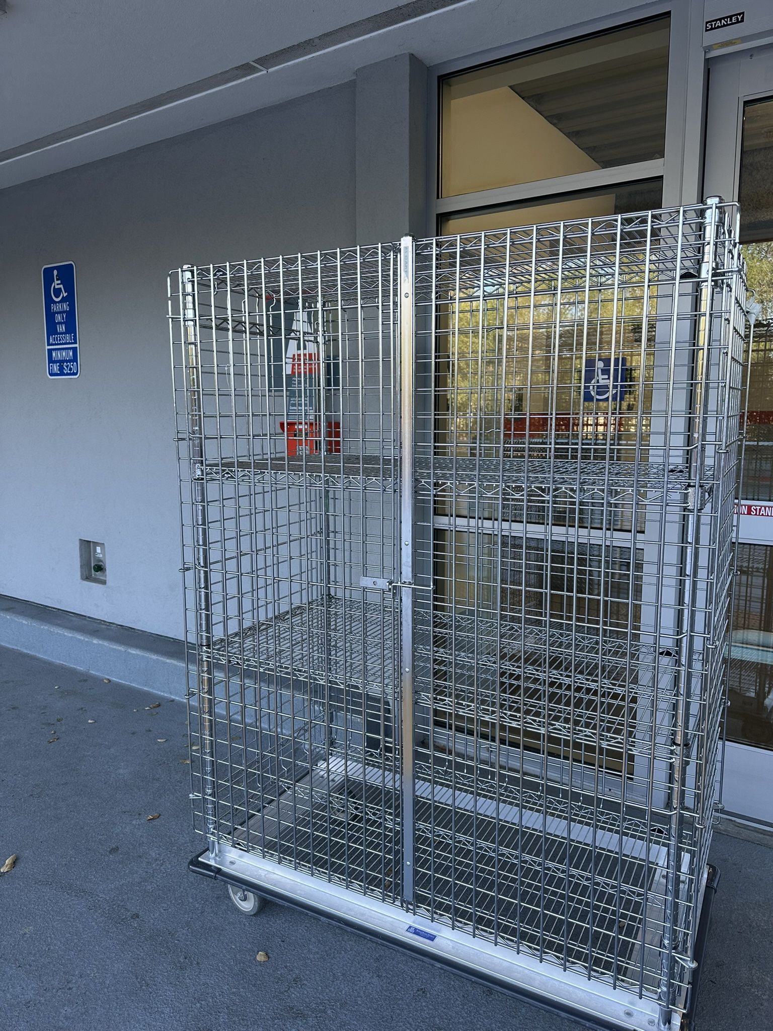 Metro Super Erecta Mobile Security Shelving Unit with wheels