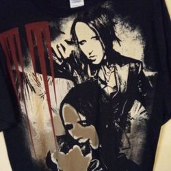 🔥 ONLY $40!! EXX FLAWLESS NEW NEVER WORN RARE&COLL. LG BLK SICK MARILYN MANSON 100 COTTON TAGGED SHIRT!🔥
