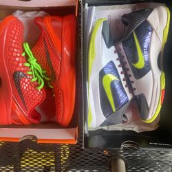 kobe chaos and kobe grinch reverse size 5 and 5.5y