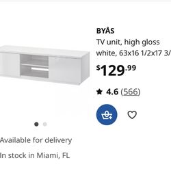 TV Stand White Glossy