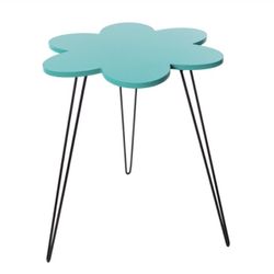 Flower mini side tabl - blue - assembled 