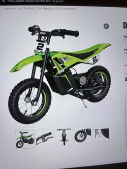 Kids mini electric Dirtbike motorcycle - razor sx125- ridden 5 times