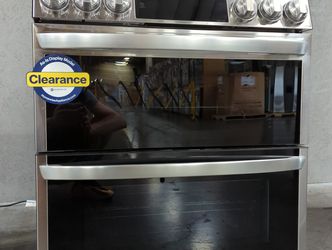 LG 6.9 cu. ft. Smart Slide-In Double Oven Gas Range with ProBake, InstaView - Print Proof Stainless Steel (LTGL6937F-D-N397)