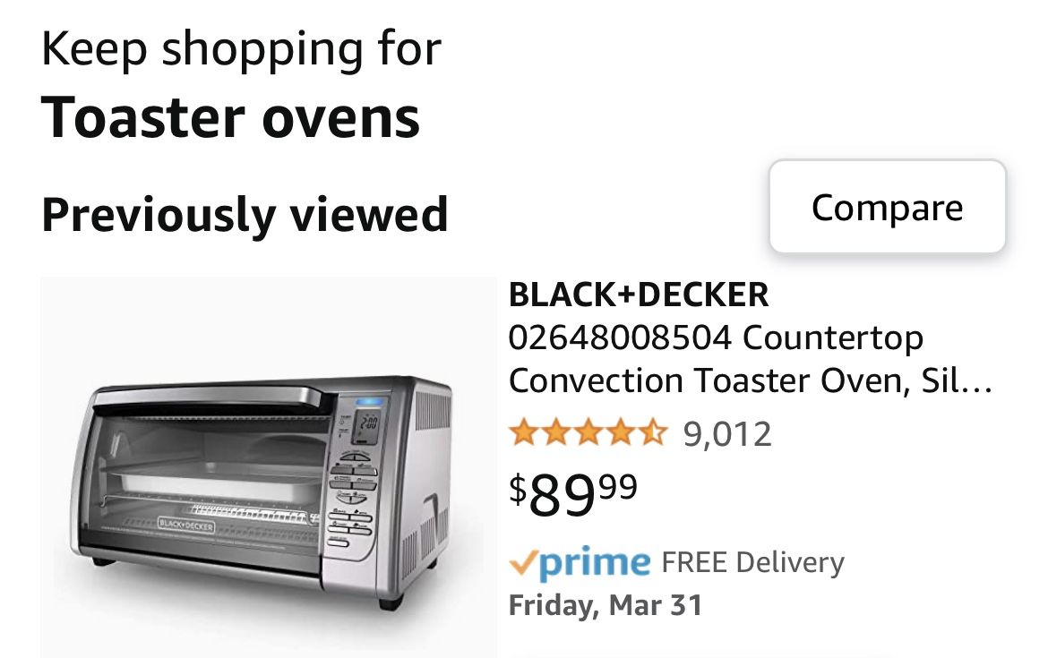 BLACK+DECKER - CTO6335S - Countertop Convection Toaster Oven - Silver
