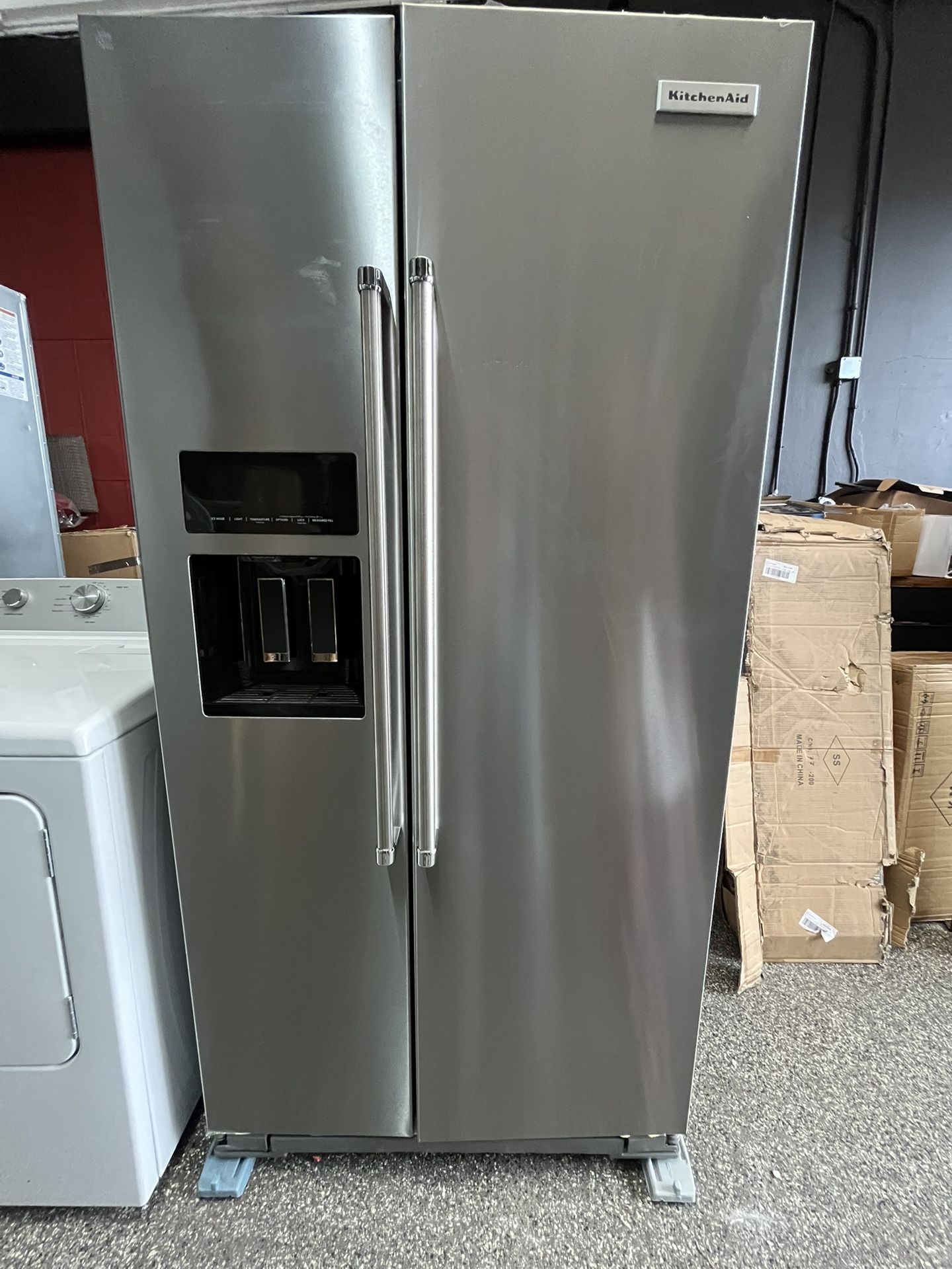 KitchenAid 36 in Counter Depth Side-by-Side Refrigerator in Stainless Steel