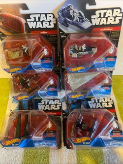 Star Wars The Force Awakens Hot Wheels Die-Cast Space Ships “DAMAGED CARDING”