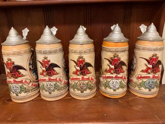 Anheuser-Busch steins lot of 5