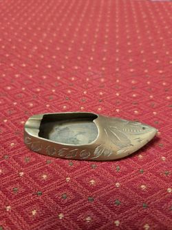 Vintage Brass Shoe Ashtray Small 3.5" Made In India