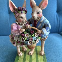 Jim Shore Heartwood Creek Easter Bunny couple ‘Happy Together’ #(contact info removed)