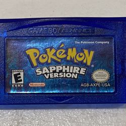 Authentic Pokémon Sapphire Version with New Save Battery