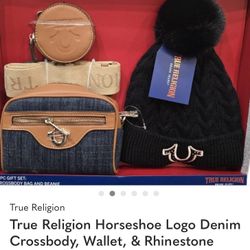 True Religion Crossbody Bag and Beanie Cap