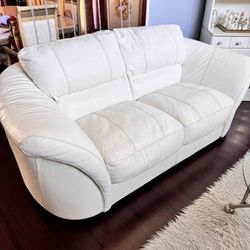 White italian leather Sofa Set