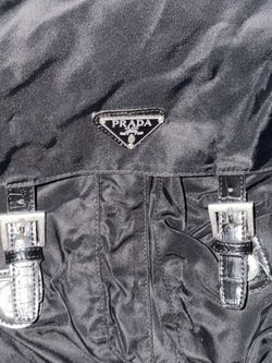 Prada Black Nylon Bag with Buckle Details