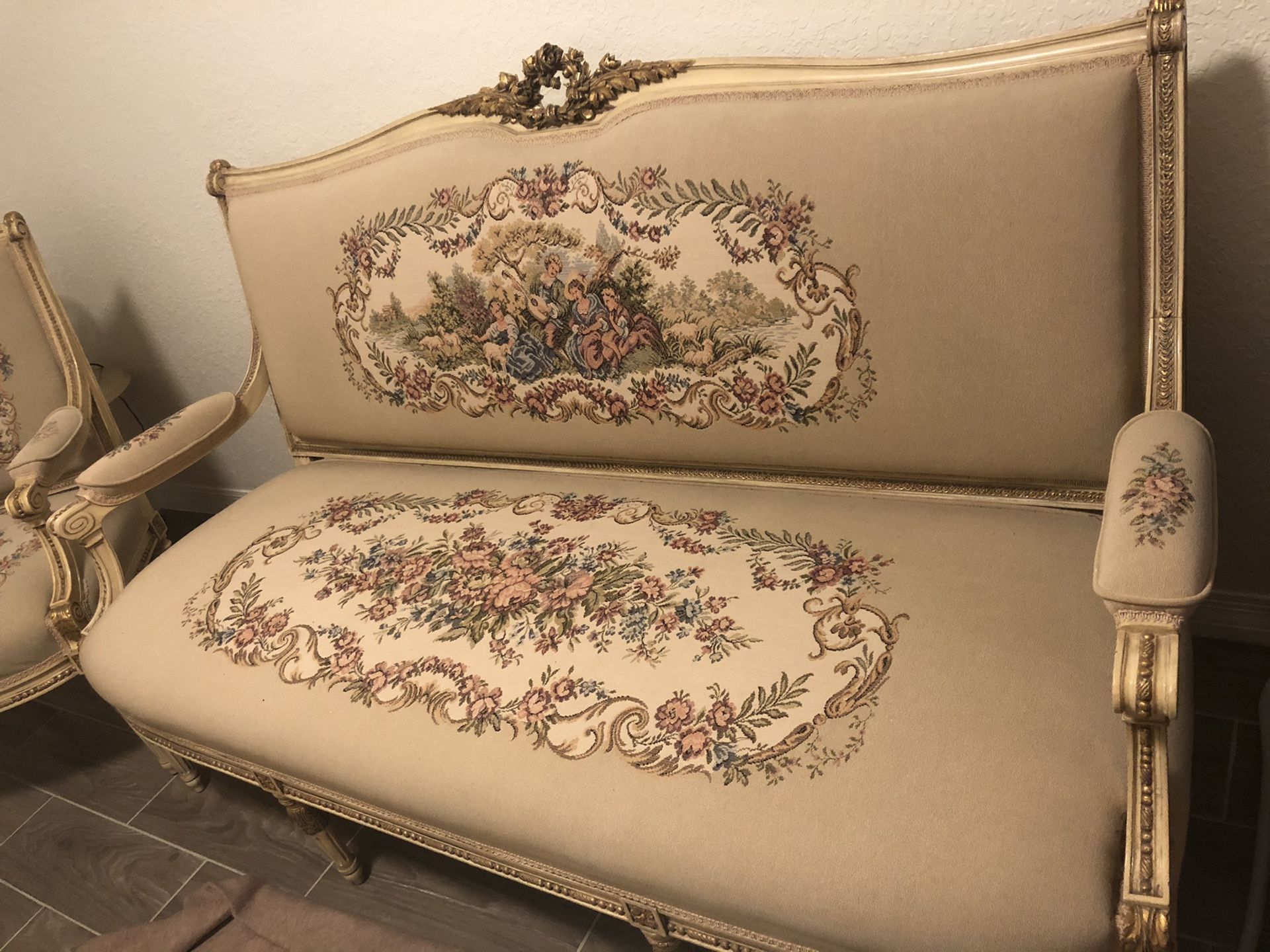 Louis XVI antique set chairs sofa tables