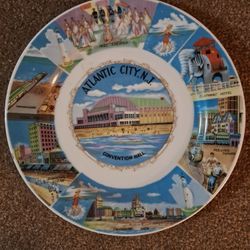 Vintage Atlantic City Souvenir Plate 