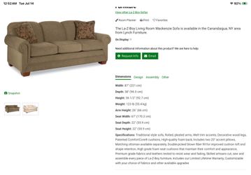 Lazy boy Mackenzie sofa