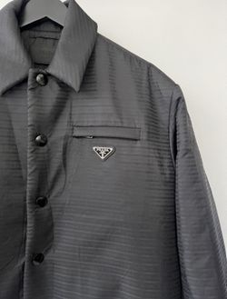 Prada Plaque Logo Shirt Jacket
