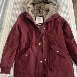 Hollister Fur Lined Coat Size Small