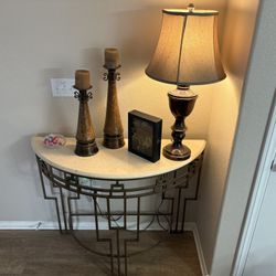 MOVING SALE: Half Moon Console Table