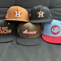 5 Houston Astro Hats Take All For $150 OBO 